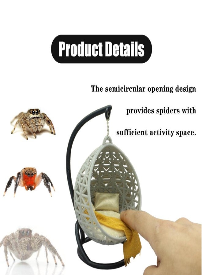 Nanchroadly Jumping Spider Hide Cute Jumping Spider Enclosure Handmade Jumping Spider Habitat Resin Swing Jumping Spider Enclosure Decor for Jumping Spider Enclosure Accessories, Small Pets Toy - Image 4